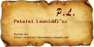 Petelei Leonidász névjegykártya